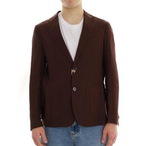 GIACCA IN LINO MARRONE